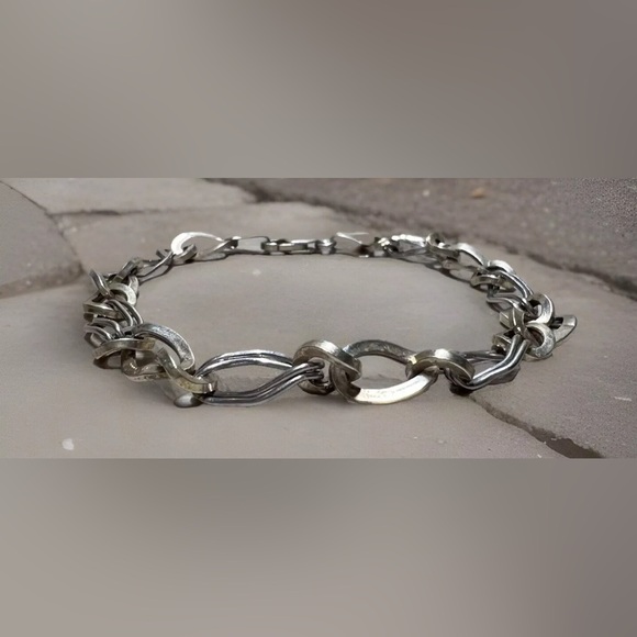 Vintage Turkey Designer Signed Midas Sterling Silver Bracelet, 7.75", 4.8g - Picture 3 of 6